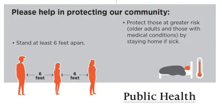 Please Practice Social Distancing Public Health Poster