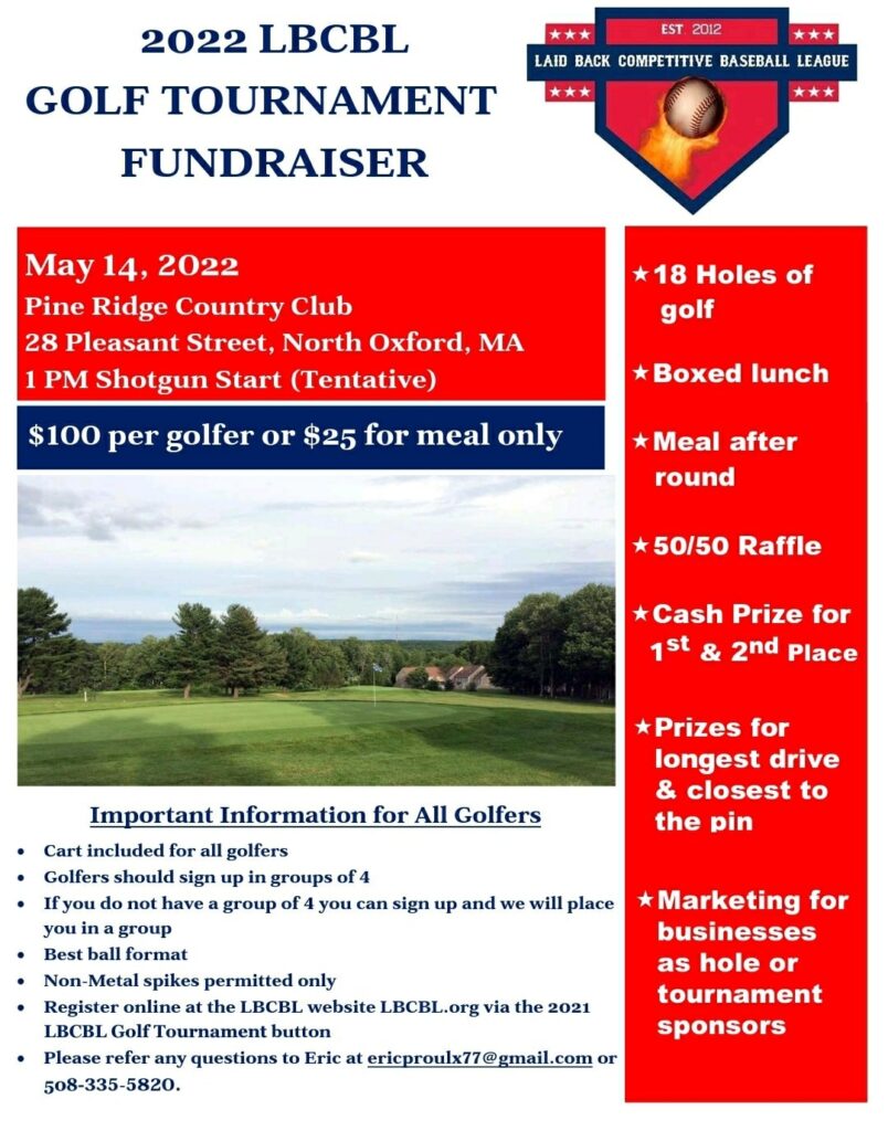 Public Welcome - Golf Tournament Fundraiser, May 18, 2022