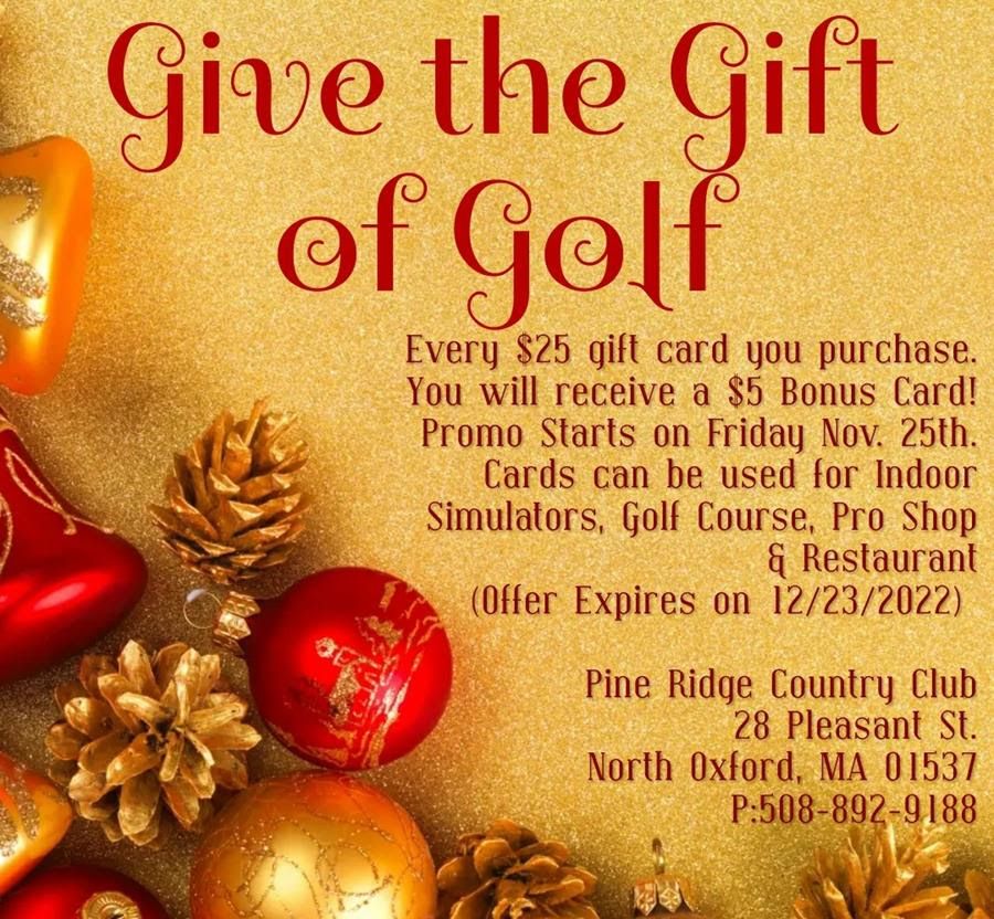 GIft Cards at Pine Ridge Country Club