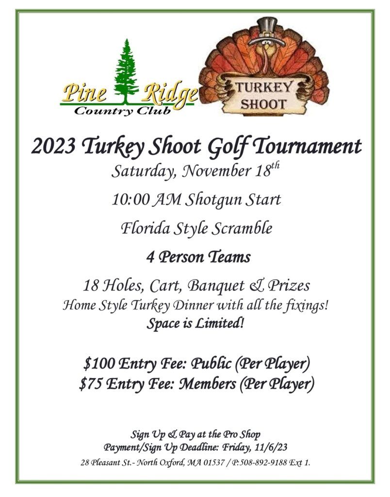 2023 Pine Ridge Country Club Turkey Shoot