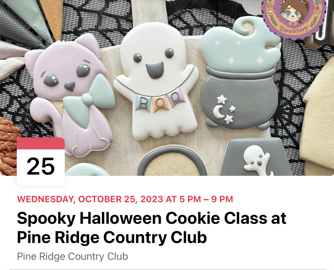 Spooky Halloween Cookie Class at Pine Ridge Country Club
