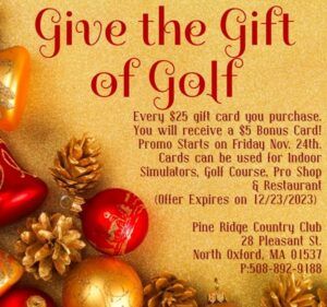 GIve the Gift of Golf at Pine RIdge Country Club