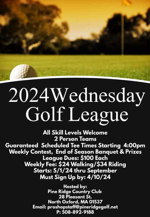 Pine Ridge Wednesday Golf League 2024
