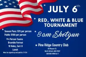 Red, White and Blue Golf Tournament at Pine Ridge Country Club