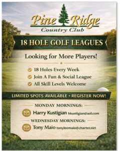 Pine Ridge Country Club. Looking for More League Players