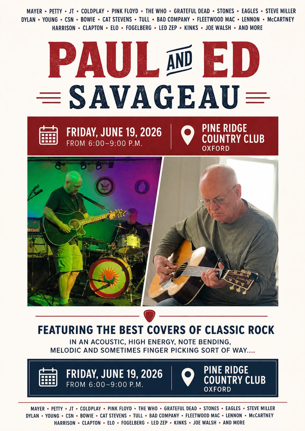 Music on the Patio Pine Ridge Country Club June 19 2026
