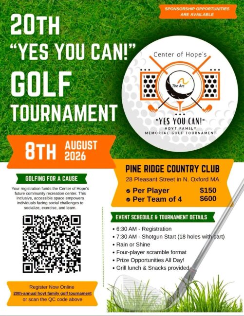 20 Annual "YES YOU CAN" Golf Tournament, August 8, 2026