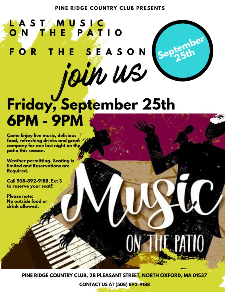 Pine Ridge Country Club Music on the Patio September 25 2026