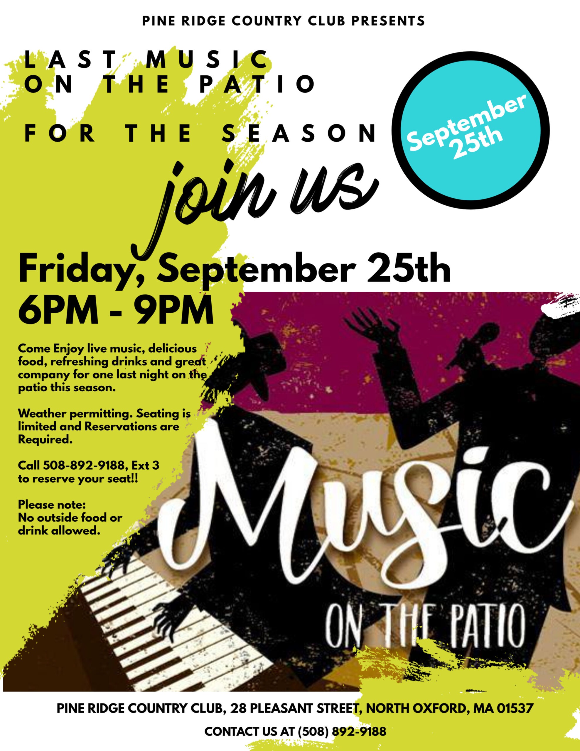 Pine Ridge Country Club Music on the Patio September 25 2026