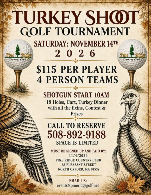 2026 Annual Turkey Shoot Golf Tournament, November 14, 2026